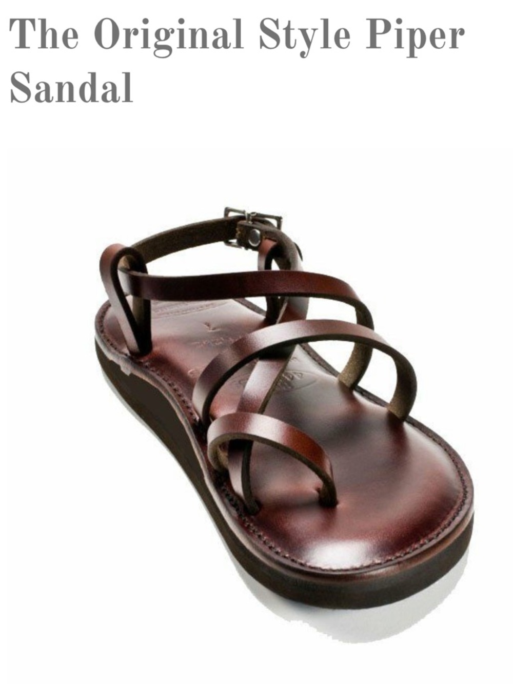 The Piper Sandal Company, Original Style Piper Sandal in Brown sz 8 M, 10 W